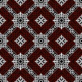 Celtic seamless pattern. Vector ornamental intricate background. Repeat Deco backdrop. Black white red vintage plexus ornaments.