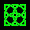 Celtic shamrock knot in circle. Symbol of Ireland Royalty Free Stock Photo