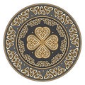 Celtic shield, decorated with a ancient European pattern Royalty Free Stock Photo