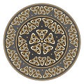 Celtic shield, decorated with a ancient European pattern Royalty Free Stock Photo