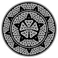 Celtic shield, decorated with a ancient European pattern Royalty Free Stock Photo