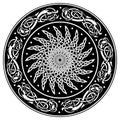 Celtic shield, decorated with a ancient European pattern Royalty Free Stock Photo
