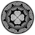 Celtic shield, decorated with a ancient European pattern Royalty Free Stock Photo