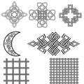 Celtic simbols pack set collection illustration 2
