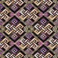 Celtic style abstract 3d greek seamless pattern.