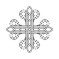 Celtic style cross symbol. Patrick\'s Day celebration. Royalty Free Stock Photo