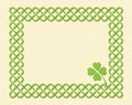 Celtic style knot frame Royalty Free Stock Photo