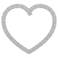 Celtic style knotted heart in white with black stroke with eternity knot pattern inspired by Irish St Patrick`s Day