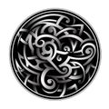 Celtic style tattoo in round shape