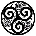 Celtic Symbol - Celtic Knot and Triskelion Circle - Trinity - Sacred Geometry - Energy