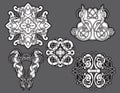 Abstract decorative celtic irish flower knot triskel tattoo flash