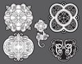 Abstract decorative celtic irish flower knot tattoo flash