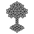 Celtic Tree of Life, monochrome weaved ornament