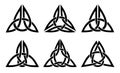 Celtic trinity knot set Royalty Free Stock Photo
