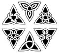Celtic trinity knot set Royalty Free Stock Photo