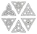Celtic trinity knot set Royalty Free Stock Photo