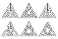 Celtic trinity knot set Royalty Free Stock Photo