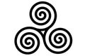 Celtic triple spiral