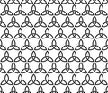 Celtic triquetra pattern seamless tile, endlessly expandable in all directions