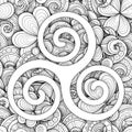 Celtic Triskele Symbol, Spiral Sign Royalty Free Stock Photo