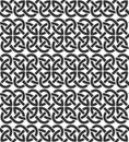 Celtic weaving interlaced black lines seamless pattern