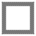 Celtic weaving interlaced frame Royalty Free Stock Photo