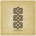 Celtic weaving interlaced symbol on vintage background Royalty Free Stock Photo