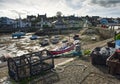 Cemaes Harbour Anglesey North Wales with boats and lobster pot Royalty Free Stock Photo