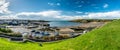 Cemaes , Wales - April 26 2018 : Cemaes is declared as an area of outstanding natural beauty but with a nuclear power