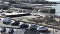 Cemaes , Wales - April 26 2018 : Jehovas witnesses explaining the way to a happiness at the bay in Anglesey North Wales