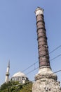 Cemberlitas, Column of Constantine (Burnt Stone) in Fatih near S Royalty Free Stock Photo