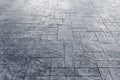 Cement block floor of pavement