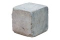 Cement block isolated on white background. Clipping path Royalty Free Stock Photo