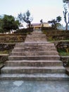 Cement concrete stairway at Letefoho garden, Timor-Leste. Royalty Free Stock Photo