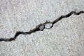 Cement crack Royalty Free Stock Photo