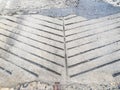 Cement floor for steep road cars