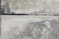 Cement grey wall with crack. Royalty Free Stock Photo