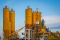 Cement industry with silos Royalty Free Stock Photo
