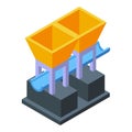 Cement line icon isometric vector. Mixer machine