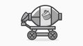 Professional Cement Mixer Construction Icon for Builders and Contractors Royalty Free Stock Photo