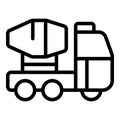 Cement mixer icon outline vector. Machine electric