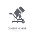 cement mixers icon. Trendy cement mixers logo concept on white b Royalty Free Stock Photo