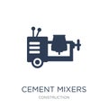 cement mixers icon. Trendy flat vector cement mixers icon on white background from Construction collection