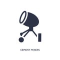 cement mixers icon on white background. Simple element illustration from construction concept