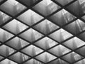 Cement panel ceiling pattern Lighting void Architecture details Royalty Free Stock Photo