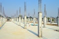 Cement pillar in construct site Royalty Free Stock Photo