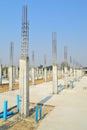 Cement pillar in construct site Royalty Free Stock Photo