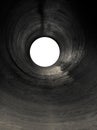 Cement pipe inside view Royalty Free Stock Photo