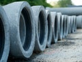 Cement pipes for sewerage rehabilitation in a row