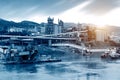 Cement plant on the Yangtze River Royalty Free Stock Photo